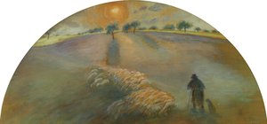 Hyrde og får; Berger et Moutons, 1890 af Camille Jacob Pissarro