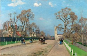The Avenue, Sydenham, 1871 af Camille Jacob Pissarro