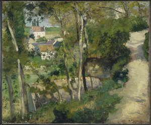 The Climb, Rue de la Cote-du-Jalet, Pontoise, 1875 af Camille Jacob Pissarro