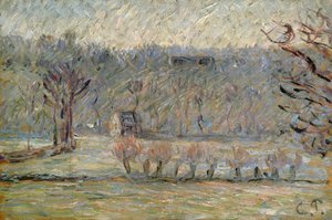 Bakken ved Vaches, Bazincourt, ca. 1890 af Camille Jacob Pissarro