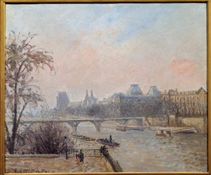 Seinen og Louvre i 1903 Maleri af Camille Pissarro (1830-1903) 1903 Søn. 0,46x0,55 m Paris, musee d