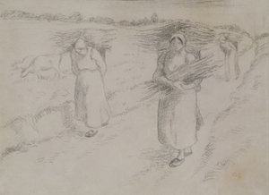 Kvistsamlerne, c.1896 af Camille Jacob Pissarro
