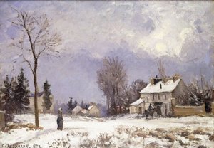 Versailles-vejen ved Saint-Germain ved Louveciennes, 1872 af Camille Jacob Pissarro
