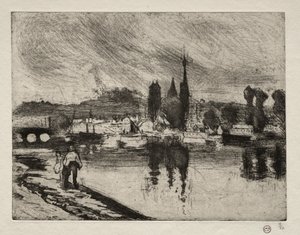 Udsigt over Rouen, 1884. af Camille Jacob Pissarro