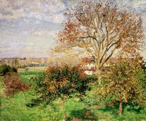 Efterårsmorgen i Èragny, 1897 af Camille Jacob Pissarro