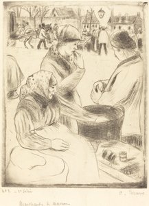 Chestnut Vendors Chestnut Vendors, 1878. af Camille Pissarro