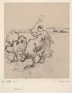 Kohyrde, ca. 1899. af Camille Jacob Pissarro