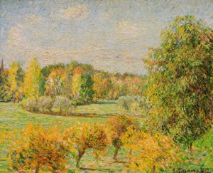 Efterårseffekt, valnød, Eragny af Camille Pissarro