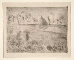 Regn effekt af Camille Pissarro