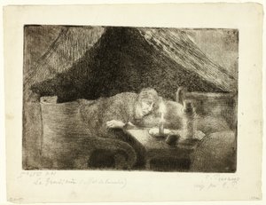 Bedstemor: Kunstnerens mor af Camille Pissarro