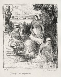 Gruppe af bønder af Camille Pissarro