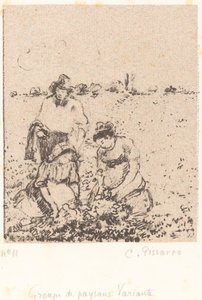 Gruppe af bønder Gruppe af bønder, ca. 1899. af Camille Pissarro