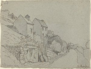 Huse ved en Vej af Camille Pissarro