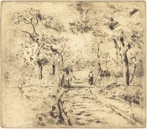 In the Fields at Ennery (Dans les champs, en Ennery) af Camille Pissarro