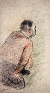 Julien Tanguy (kridt på papir) af Camille Pissarro