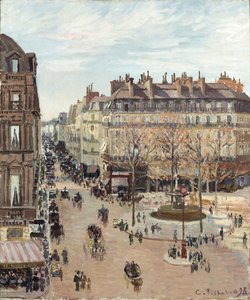 Rue Saint-Honoré af Camille Pissarro
