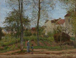 Landskab ved Louveciennes (efterår) af Camille Pissarro