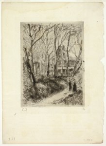 Sti ved Pontoise af Camille Pissarro