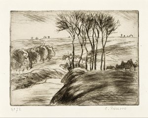 Landskab i Osny af Camille Pissarro
