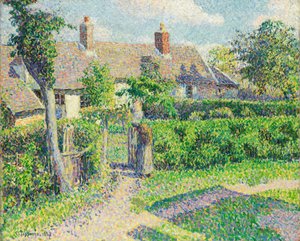 Bondehuse, Eragny, 1887 af Camille Jacob Pissarro