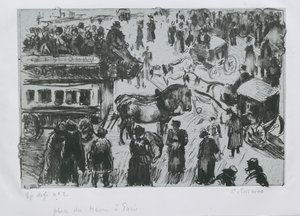 Place du Havre, Paris, c1897 af Camille Pissarro