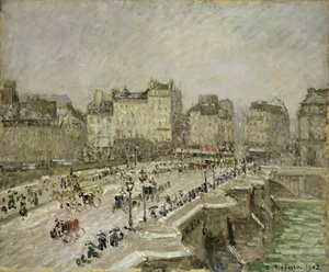 Pont Neuf, sneeffekt, 2. serie af Camille Pissarro