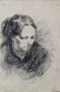 Portræt af Madame Pissarro, 1882 af Camille Pissarro