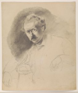 Portræt af maleren Fritz Melbye (1826-1869) af Camille Pissarro