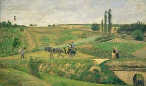 Vej i nærheden af Pontoise ... af Camille Pissarro