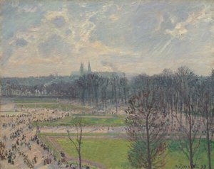 Tuileriernes have på en vintereftermiddag, 1899. af Camille Jacob Pissarro