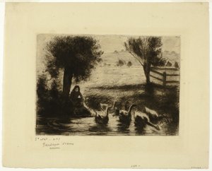 Gæssene af Camille Pissarro