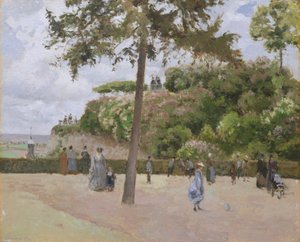 Den offentlige have i Pontoise, 1874. af Camille Jacob Pissarro