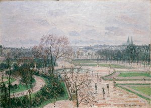 Tuilerierne, regnvejr, 1899 af Camille Pissarro