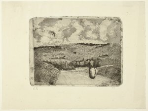 Kvinden på vejen af Camille Pissarro