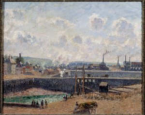 Udsigt over Dieppe, Duquesne Basin Maleri af Camille Pissarro (1830-1903) 1902 Søn. 0,54x0,65 m Paris, Musee d