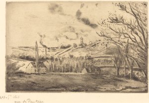 Udsigt over Pontoise af Camille Pissarro