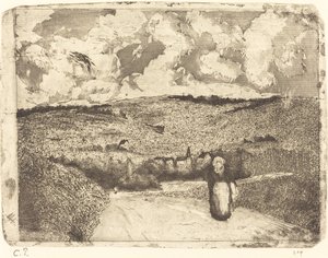 Kvinde på vejen af Camille Pissarro