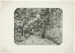 Wooded Lane ved Pontoise af Camille Pissarro