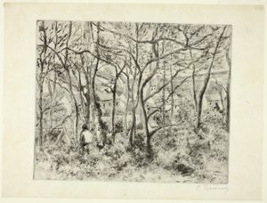 Skovområder ved Eremitagen af Camille Pissarro