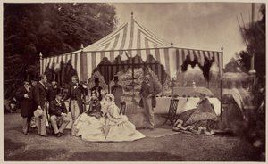Alban med en gruppe af deres kongelige højheder, hertugen af Aumale, greven af Eu og hertugen af Alencon. af Camille Silvy