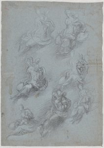 Studier for jomfruen og barnet (recto) af Camillo Boccaccino