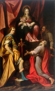 Madonna med barn og hellige Vitale og Jerome, værk af Camillo Procaccini, konserveret på Galleria Estense i Modena