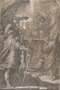Martyrium af en kvindelig Saint Agnes, 1605-9. af Camillo Procaccini