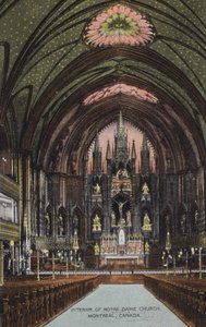 Interiør af Notre Dame-kirken, Montreal, Canada (foto)