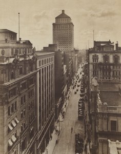 St James Street, bank- og forretningscentret (s/h-foto) af Canadian Photographer