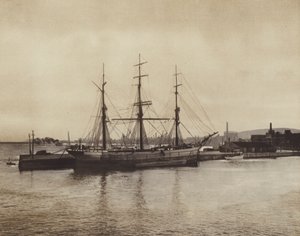 Havnen i Hochelaga, gammeldags skonnert stadig i drift (s/h-foto) af Canadian Photographer