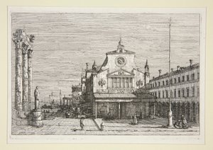 Imaginary View of S. Giacomo Di Rialto, fra serien Vedute (Views) af Canaletto (Giovanni Antonio Canal)