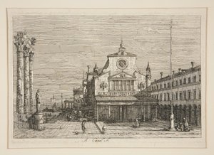 Imaginary View of S. Giacomo di Rialto, fra serien Vedute (Views) af Canaletto (Giovanni Antonio Canal)