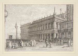 Boghandlen. V., fra serien Vedute (Views) af Canaletto (Giovanni Antonio Canal)