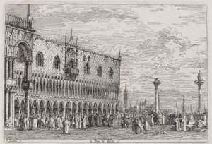 Piera del Bando. V. (The Piera del Bando. V [enice]), fra serien Vedute (Views) af Canaletto (Giovanni Antonio Canal)